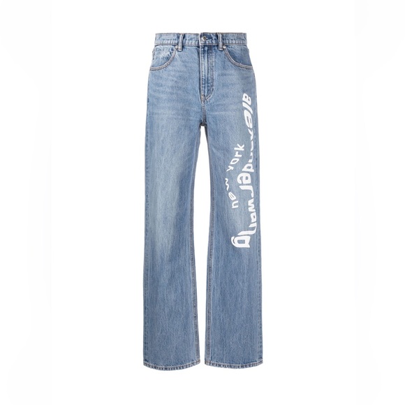 Alexander Wang Logo-print straight-leg jeansSize 27